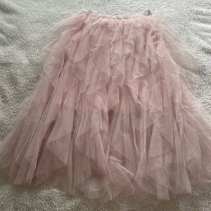 Capshe tulle layered maxi skirt